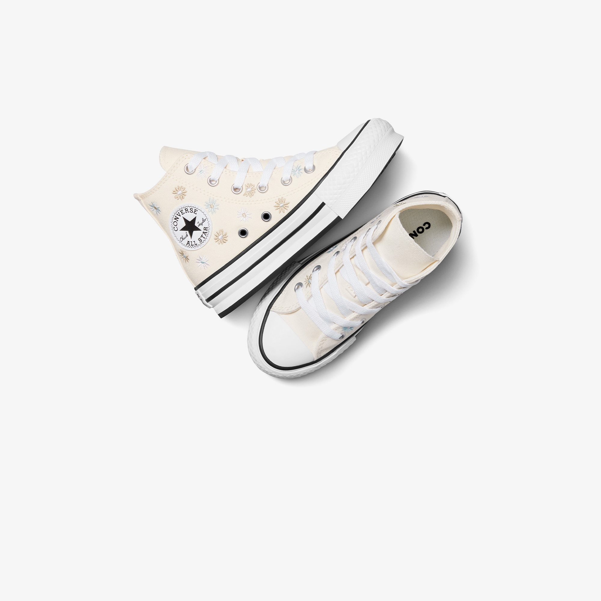 Converse Chuck Taylor All Star Platform Florals Çocuk Krem Sneaker