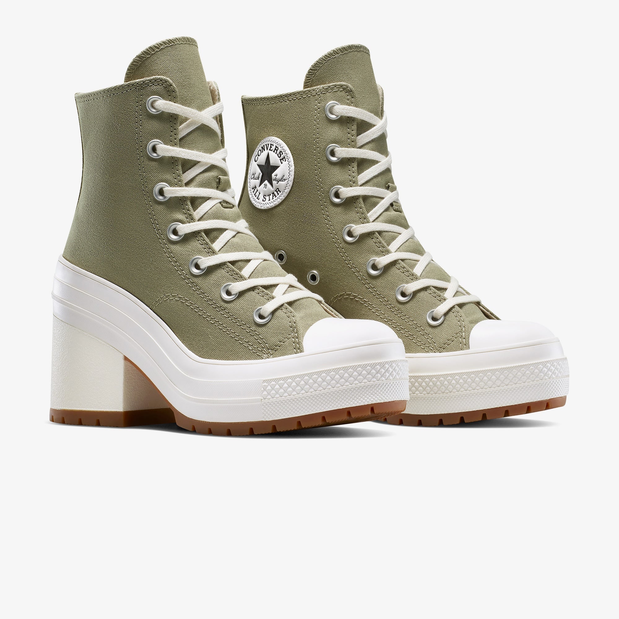 Converse Chuck 70 De Luxe Platform Unisex Haki Sneaker