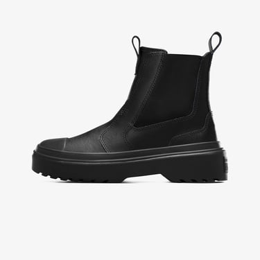  Converse Chuck Taylor All Star Chelsea Lugged Çocuk Siyah Deri Platform Bot