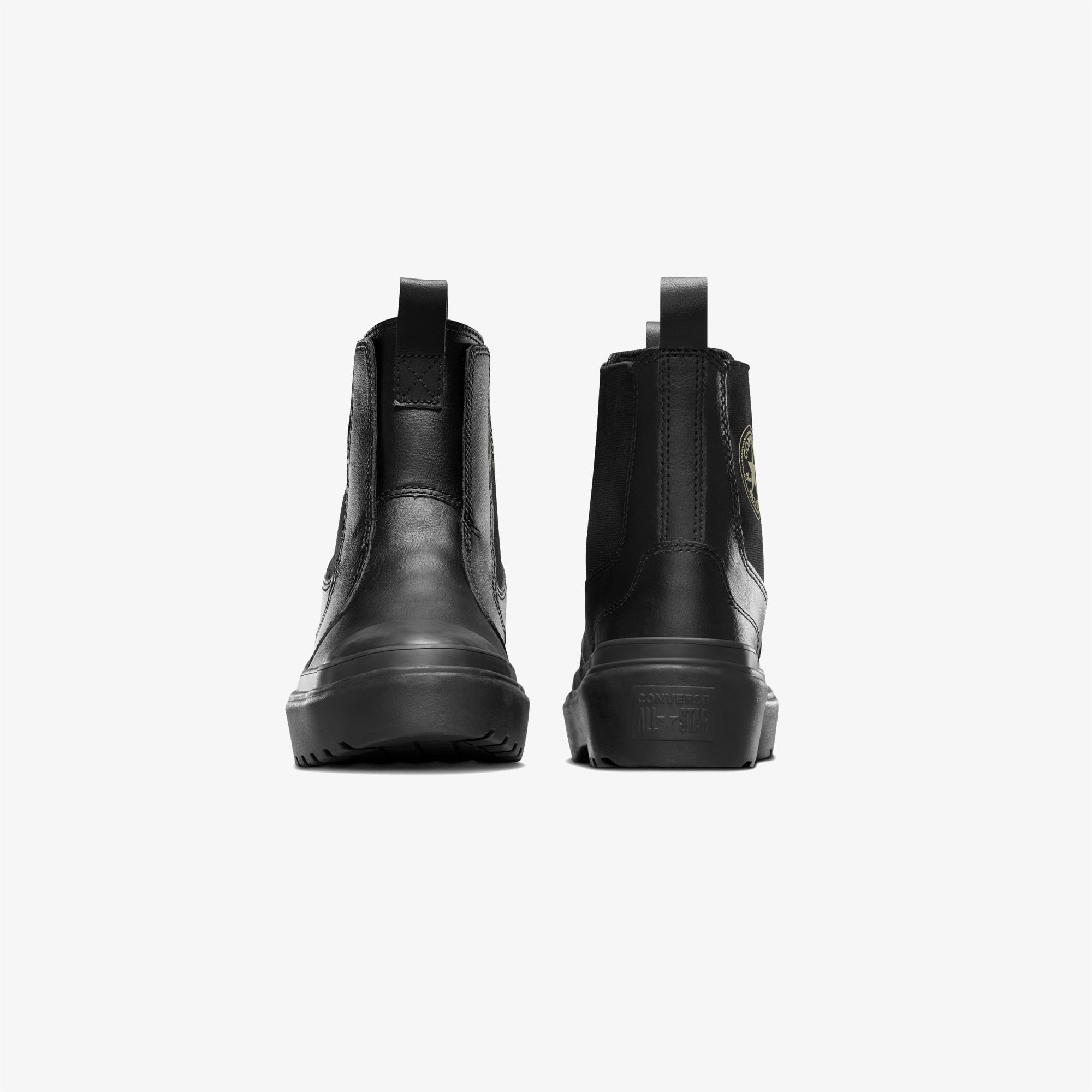 Converse Chuck Taylor All Star Chelsea Lugged Çocuk Siyah Deri Platform Bot