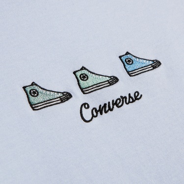  Converse Kadın Mavi T-Shirt