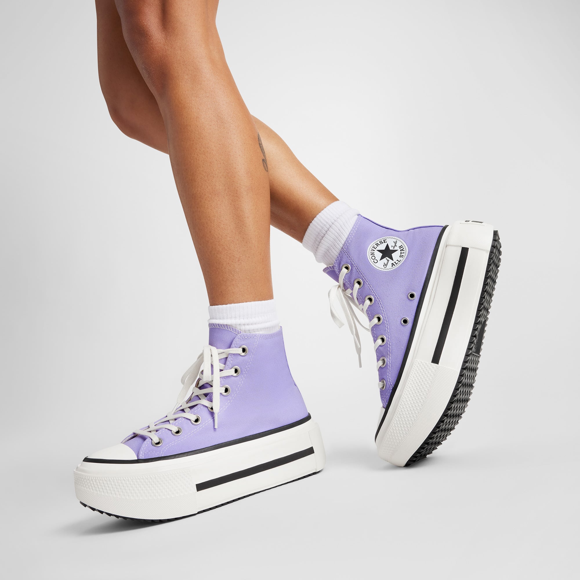 Converse Chuck Taylor All Star Lift Double Stack Unisex Mor Sneaker - Görsel 10