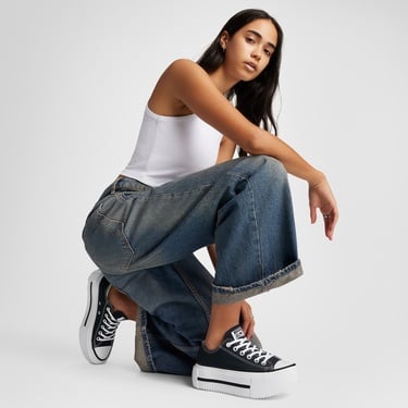  Converse Chuck Taylor All Star Lift Double Stack Platform Unisex Siyah Sneaker