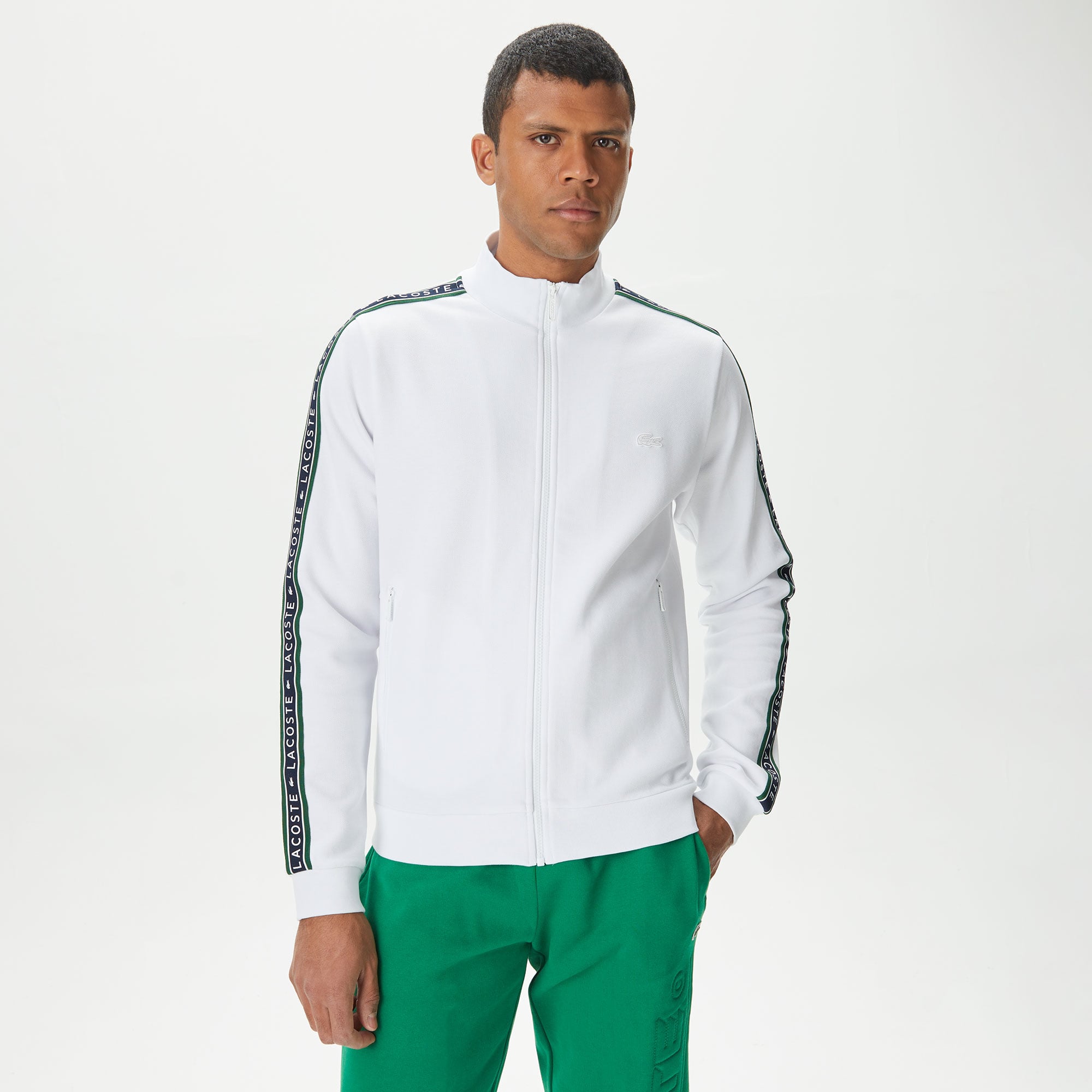  Lacoste Regular Fit Erkek Beyaz Eşofman Üstü