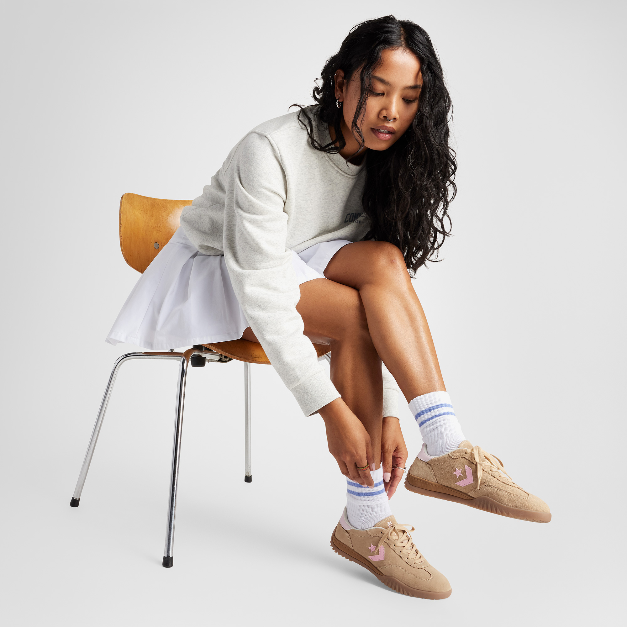 Converse Converse Kahverengi Run Star Trainer Suede Unisex Bej Sneaker | FashFed Kahverengi - 10. görsel