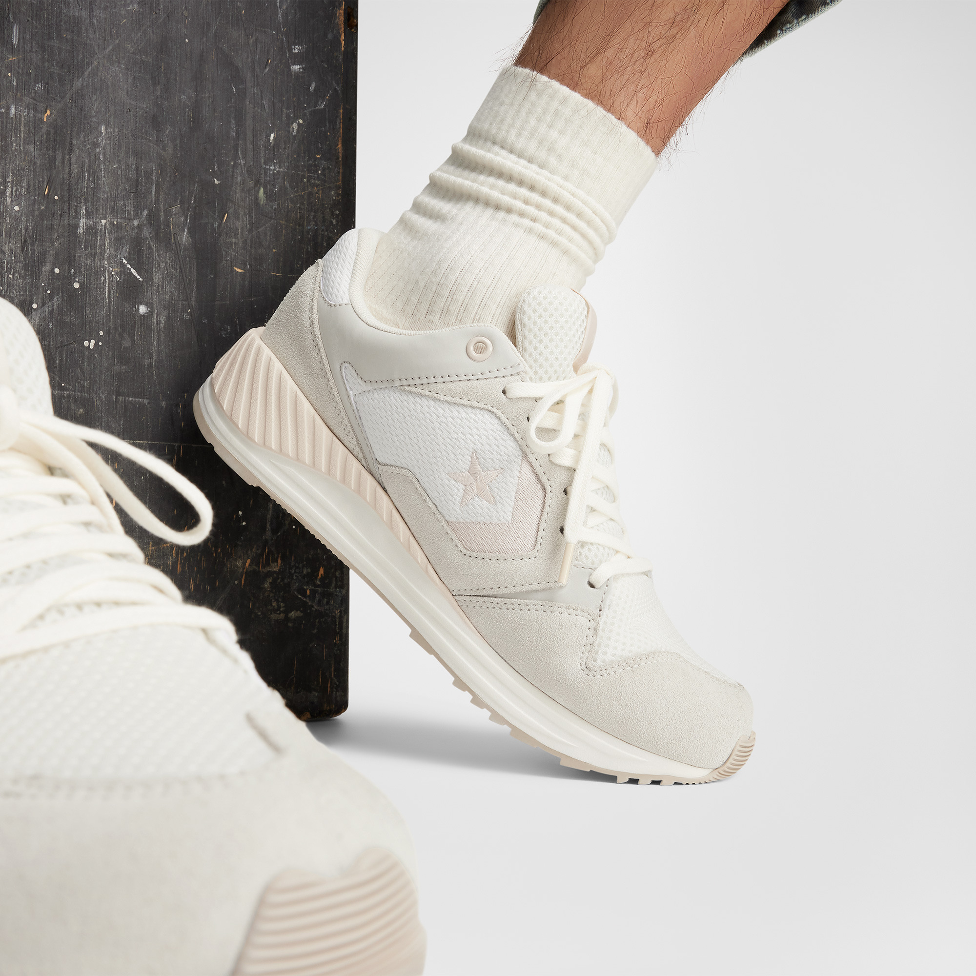 Converse Wave Trainer Unisex Krem Sneaker - Görsel 11