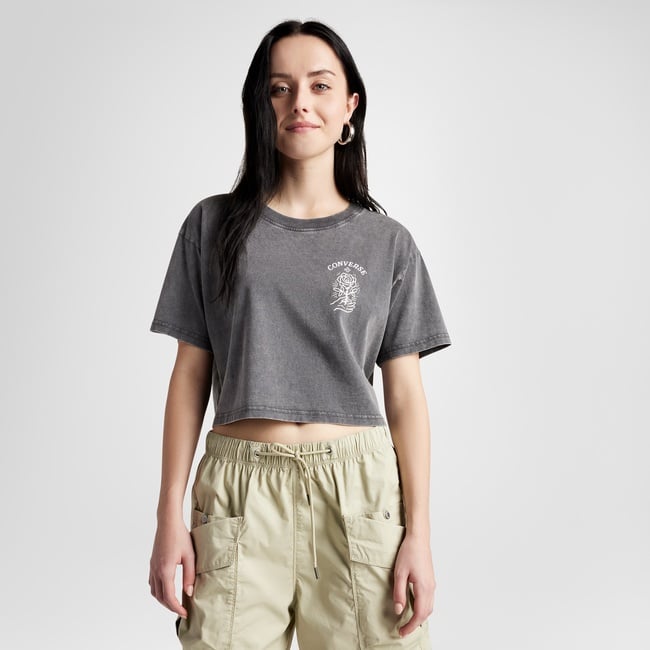  Converse Kadın Siyah T-Shirt