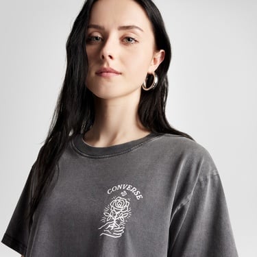  Converse Kadın Siyah T-Shirt