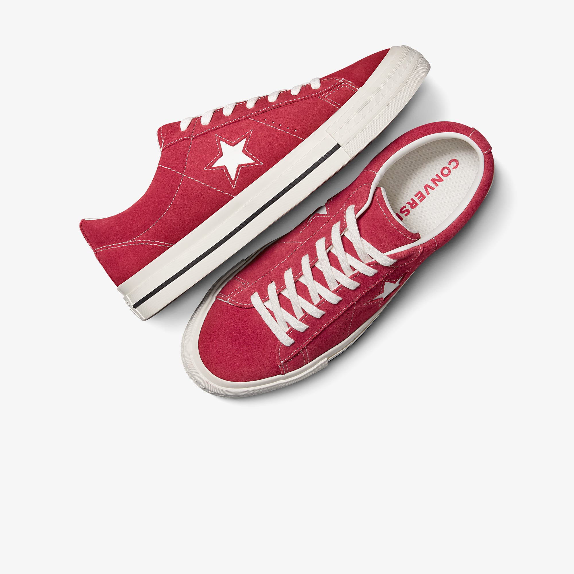 Converse One Star 95 Unisex Kırmızı Sneaker - Görsel 7