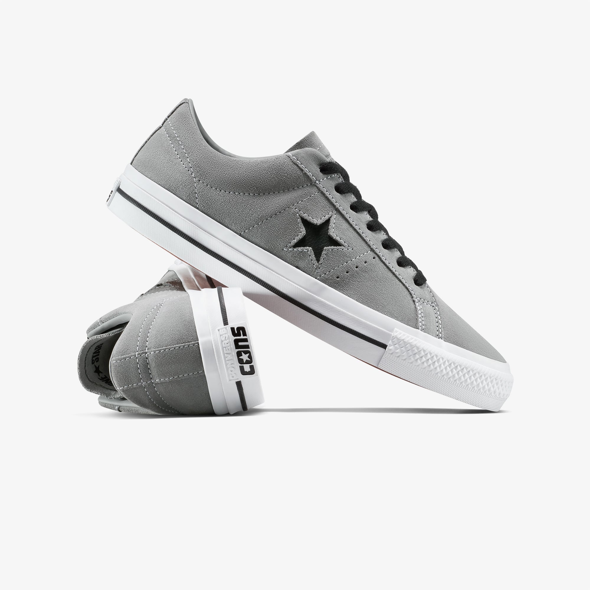 Converse Converse Gri One Star Pro Unisex Siyah Sneaker | FashFed Gri - 6. görsel
