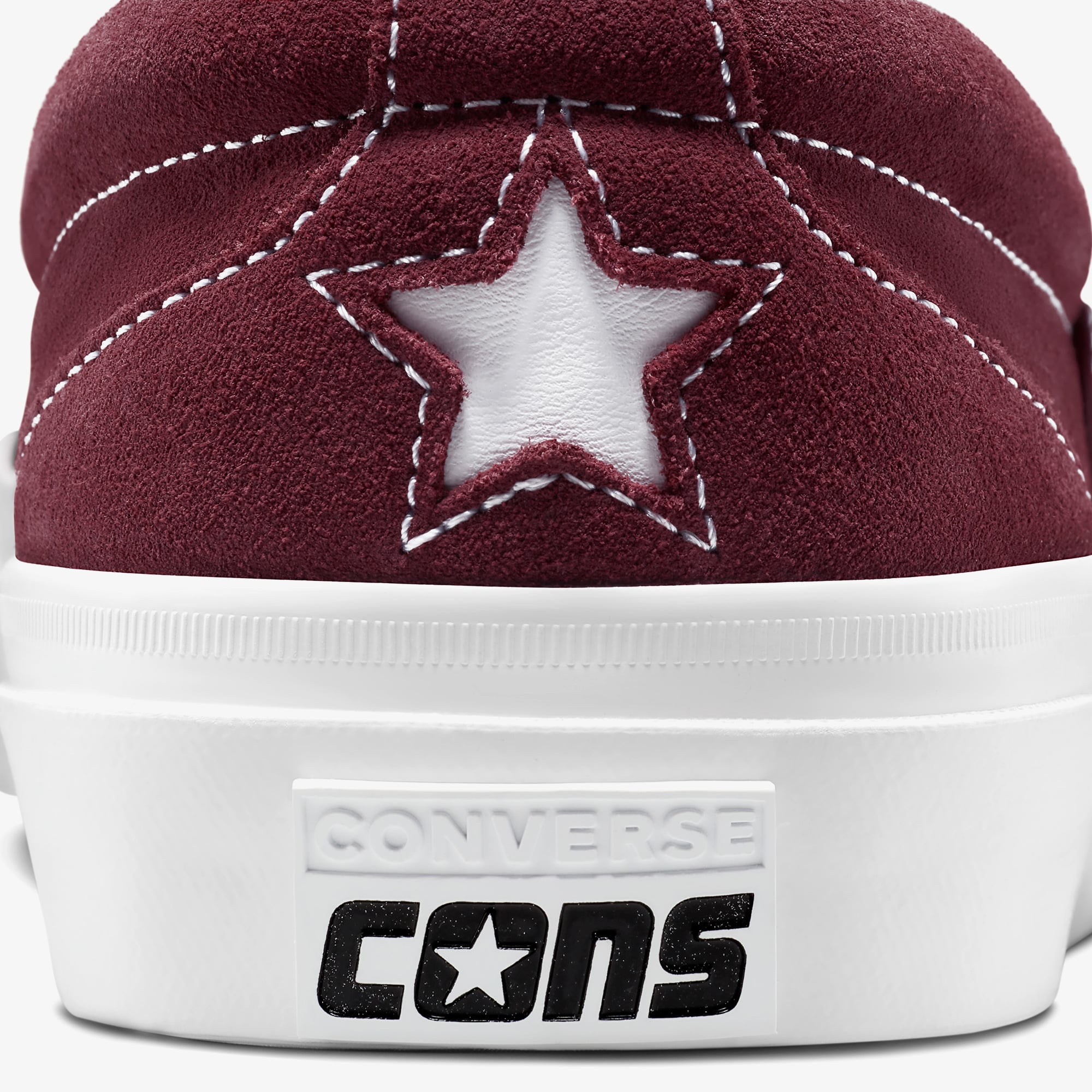 Converse Converse Bordo One Star Slip Pro Unisex Beyaz Sneaker | FashFed Bordo - 9. görsel