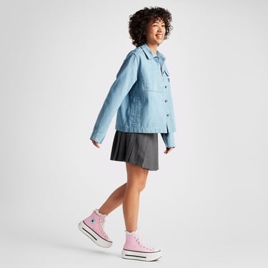  Converse Chuck Taylor All Star Lift Double Stack Unisex Pembe Sneaker