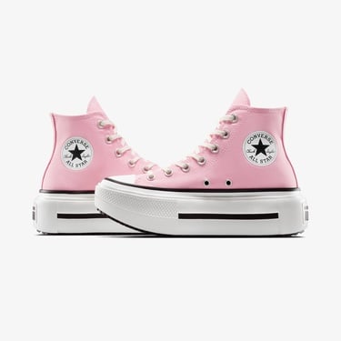  Converse Chuck Taylor All Star Lift Double Stack Unisex Pembe Sneaker