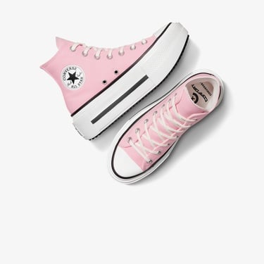  Converse Chuck Taylor All Star Lift Double Stack Unisex Pembe Sneaker