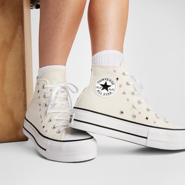  Converse Chuck Taylor All Star Lift Platform Celestial Unisex Krem Sneaker