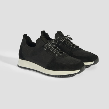  Erkek Siyah Bağcıklı Süet Günlük Ayakkabı