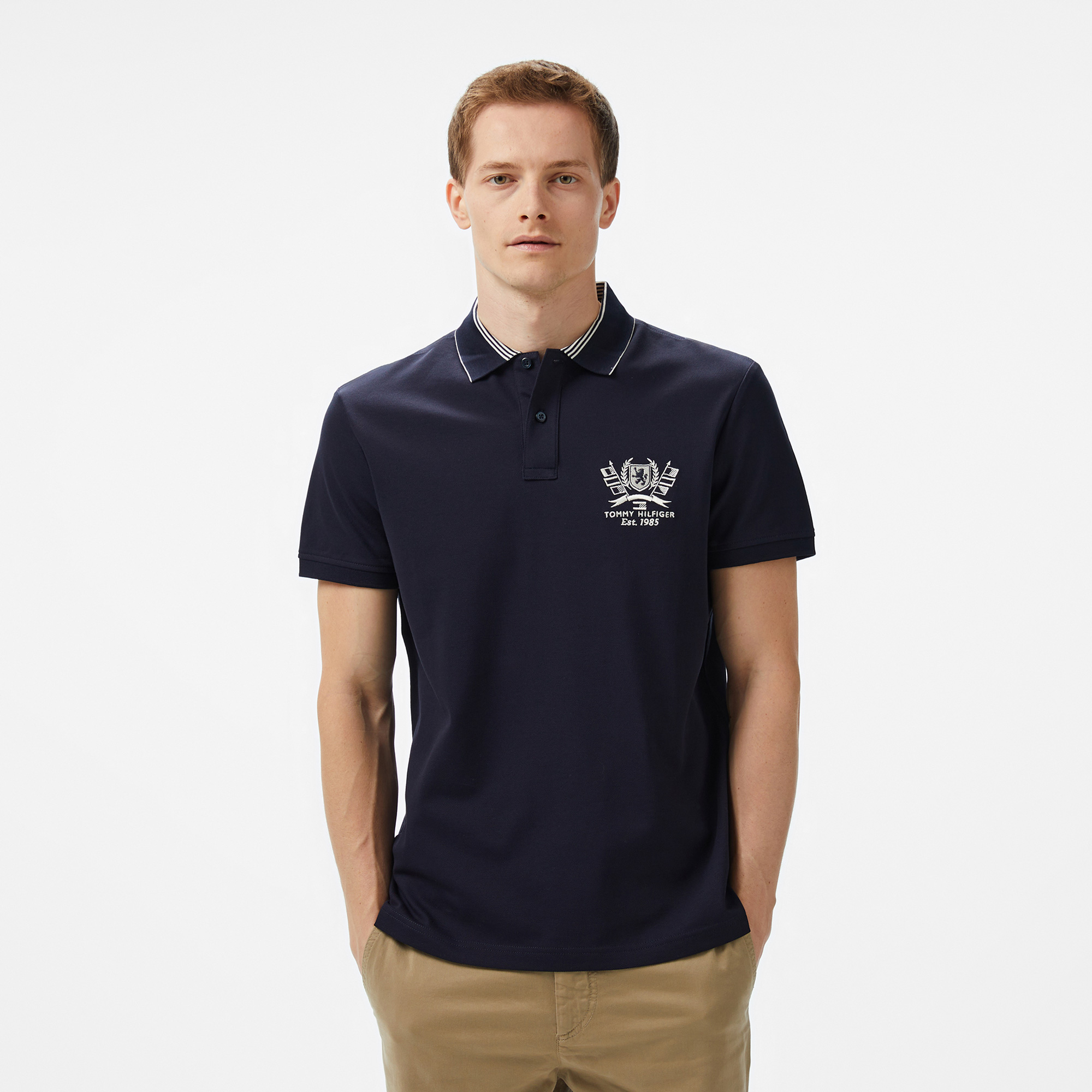  Tommy Hilfiger Icon Regular Erkek Lacivert Polo Yaka T-Shirt