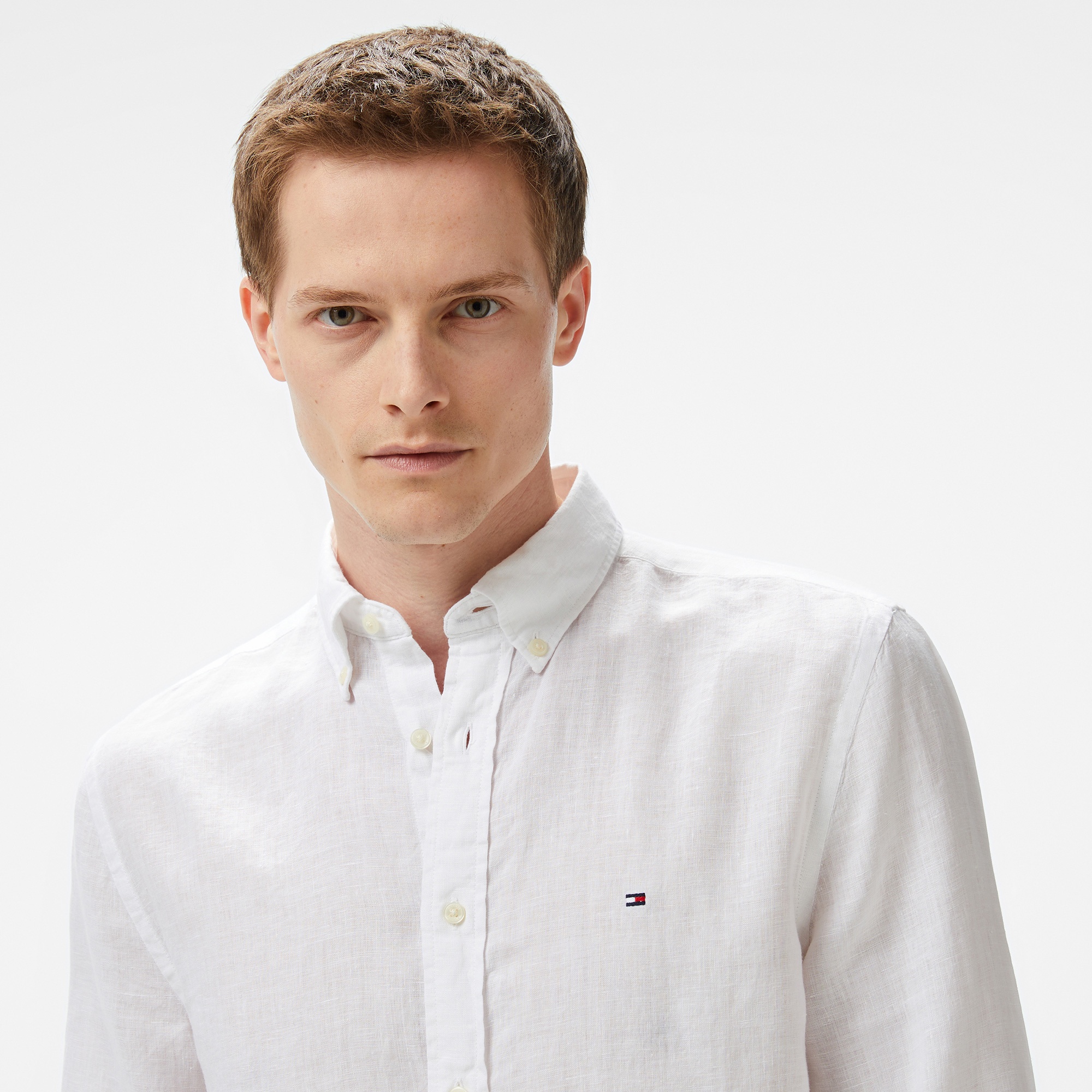 Tommy Hilfiger Pigment Erkek Beyaz Gömlek