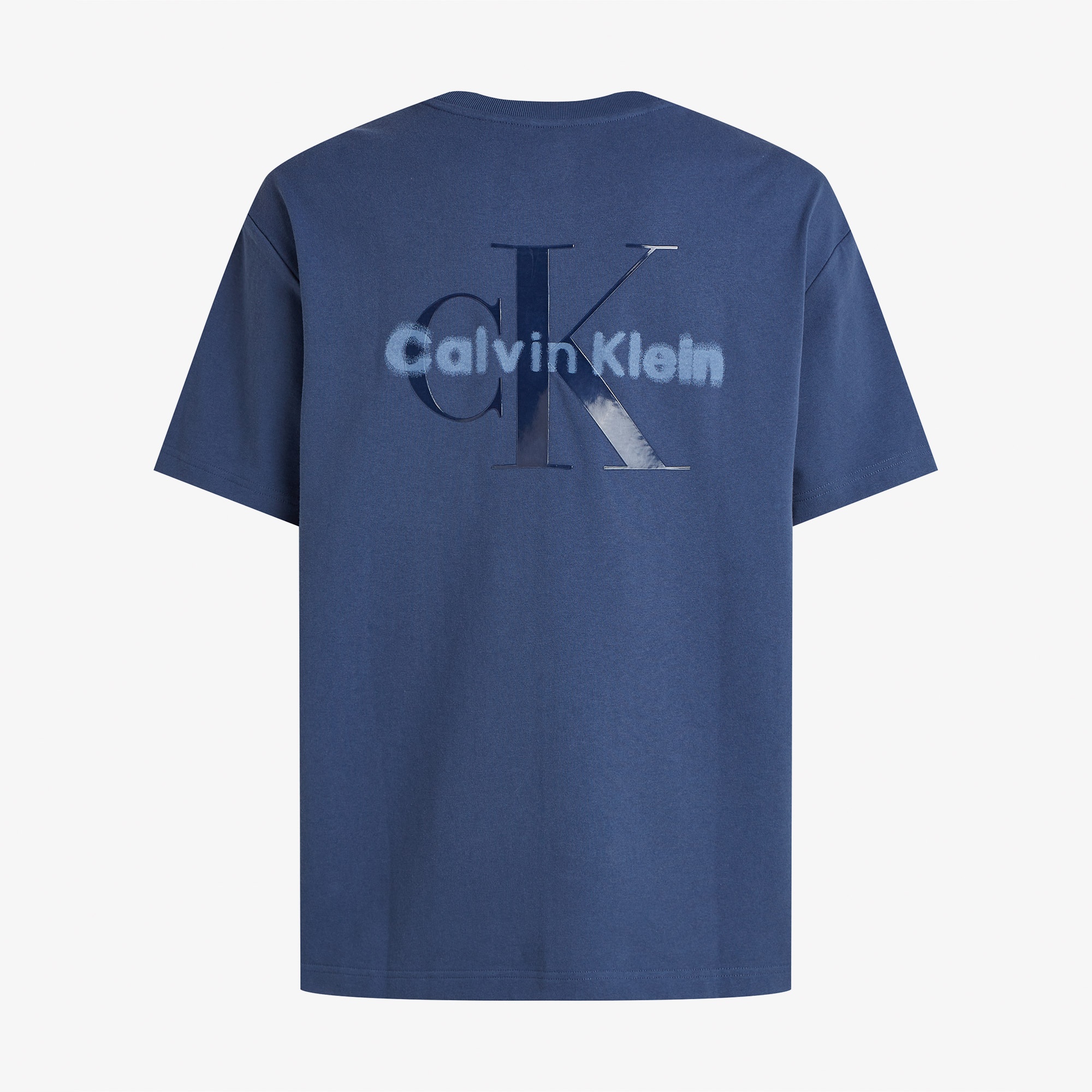 Calvin Klein Rel Liquid Monologo Erkek Mavi T-Shirt