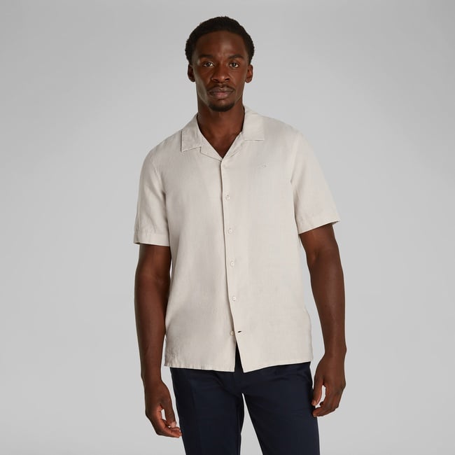  Calvin Klein Cuban Erkek Bej Gömlek