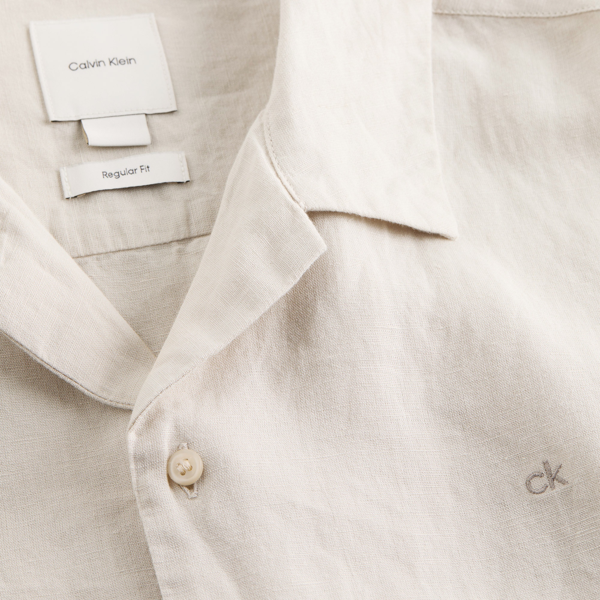 Calvin Klein Cuban Erkek Bej Gömlek