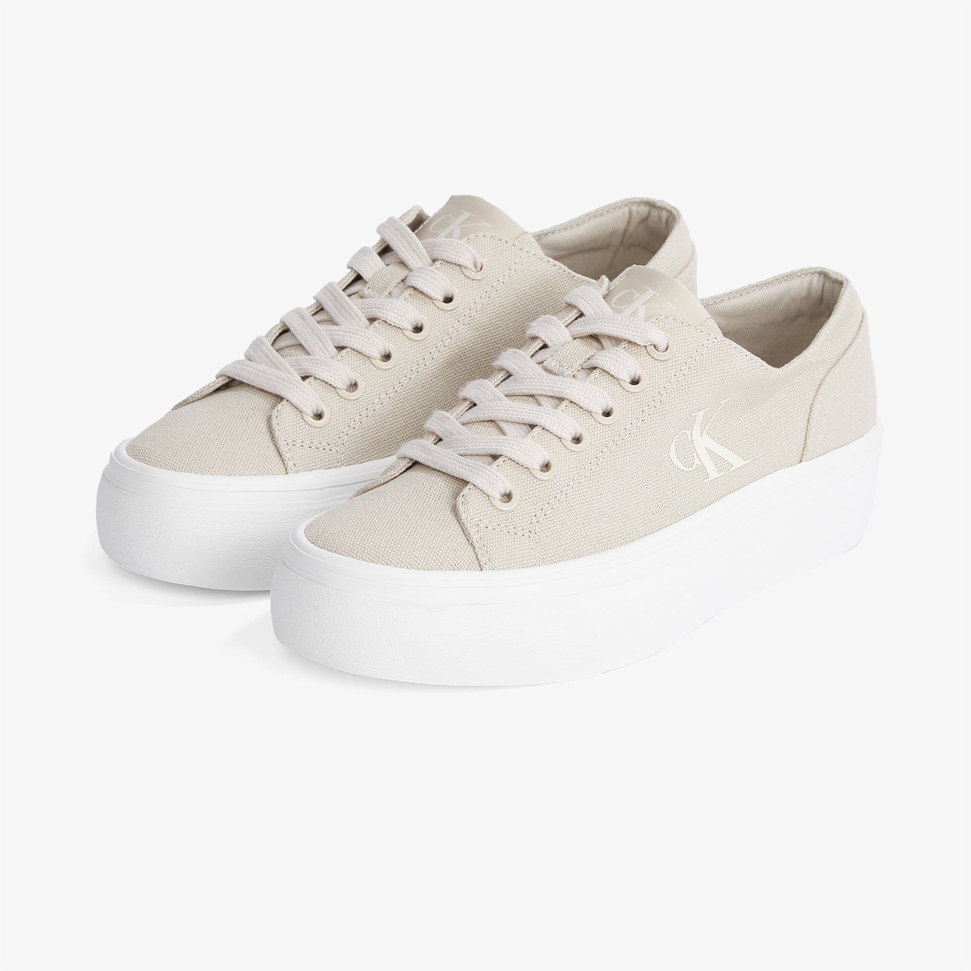 Calvin Klein Flatform Low Kadın Bej Sneaker