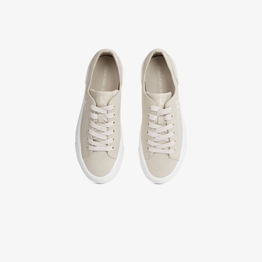  Calvin Klein Flatform Low Kadın Bej Sneaker