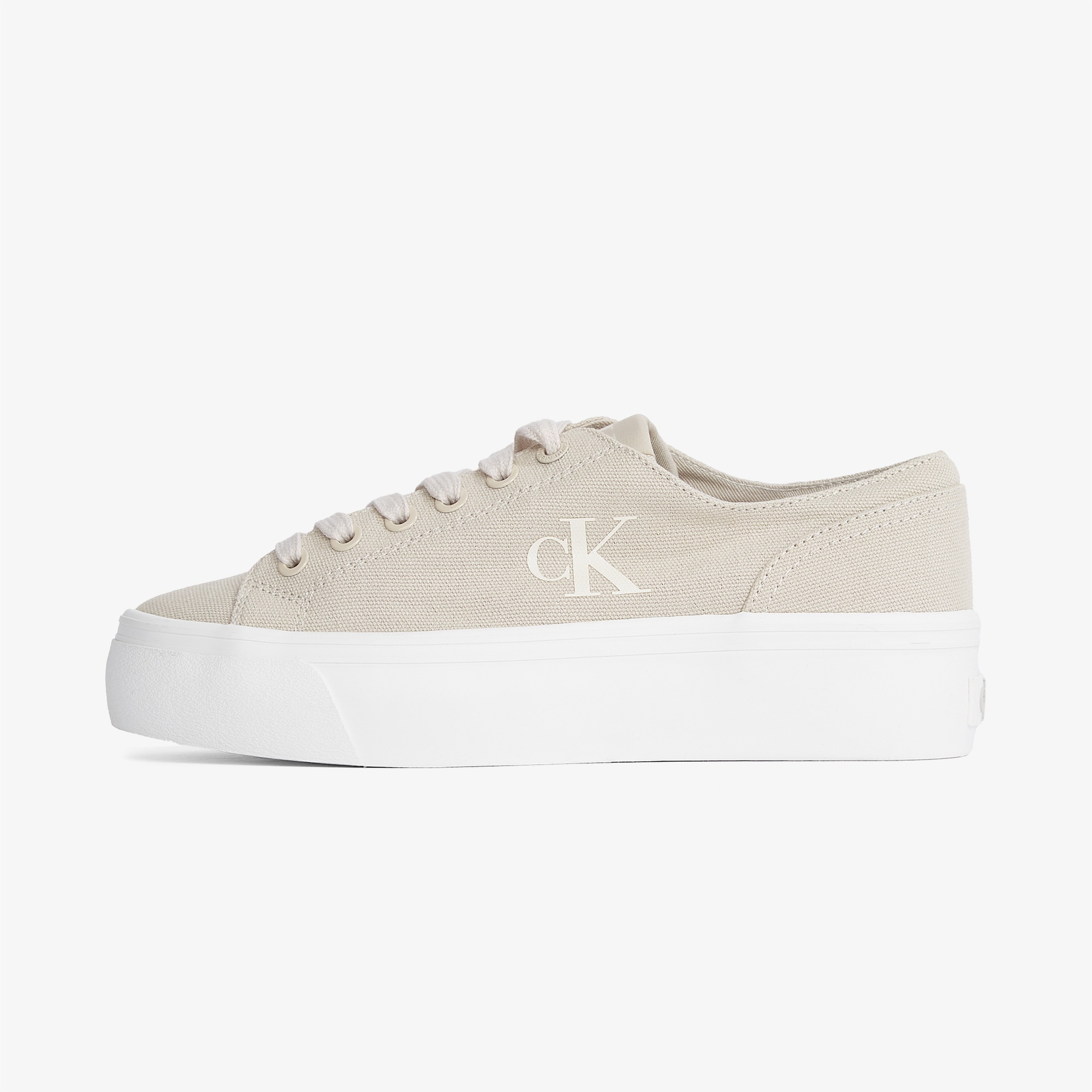 Calvin Klein Flatform Low Kadın Bej Sneaker