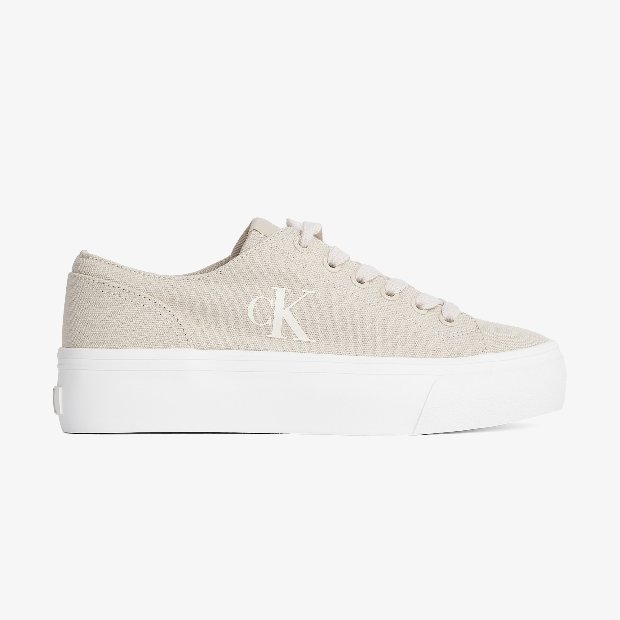 Calvin Klein Flatform Low Kadın Bej Sneaker