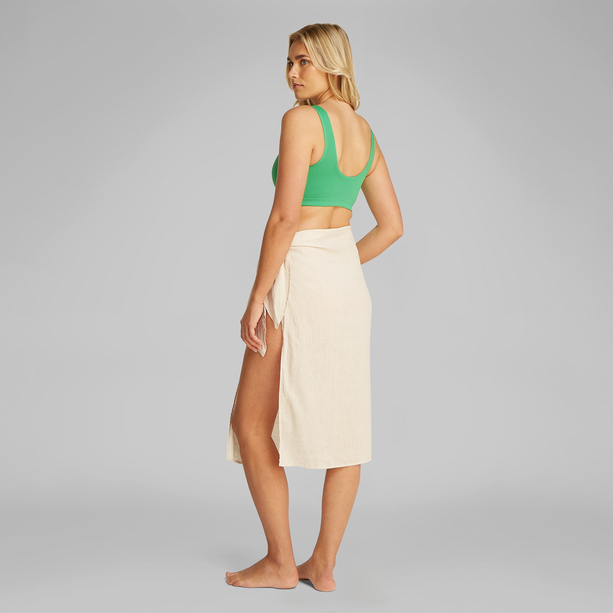 Calvin Klein İntense Power Medium Mesh Kadın Yeşil Bra