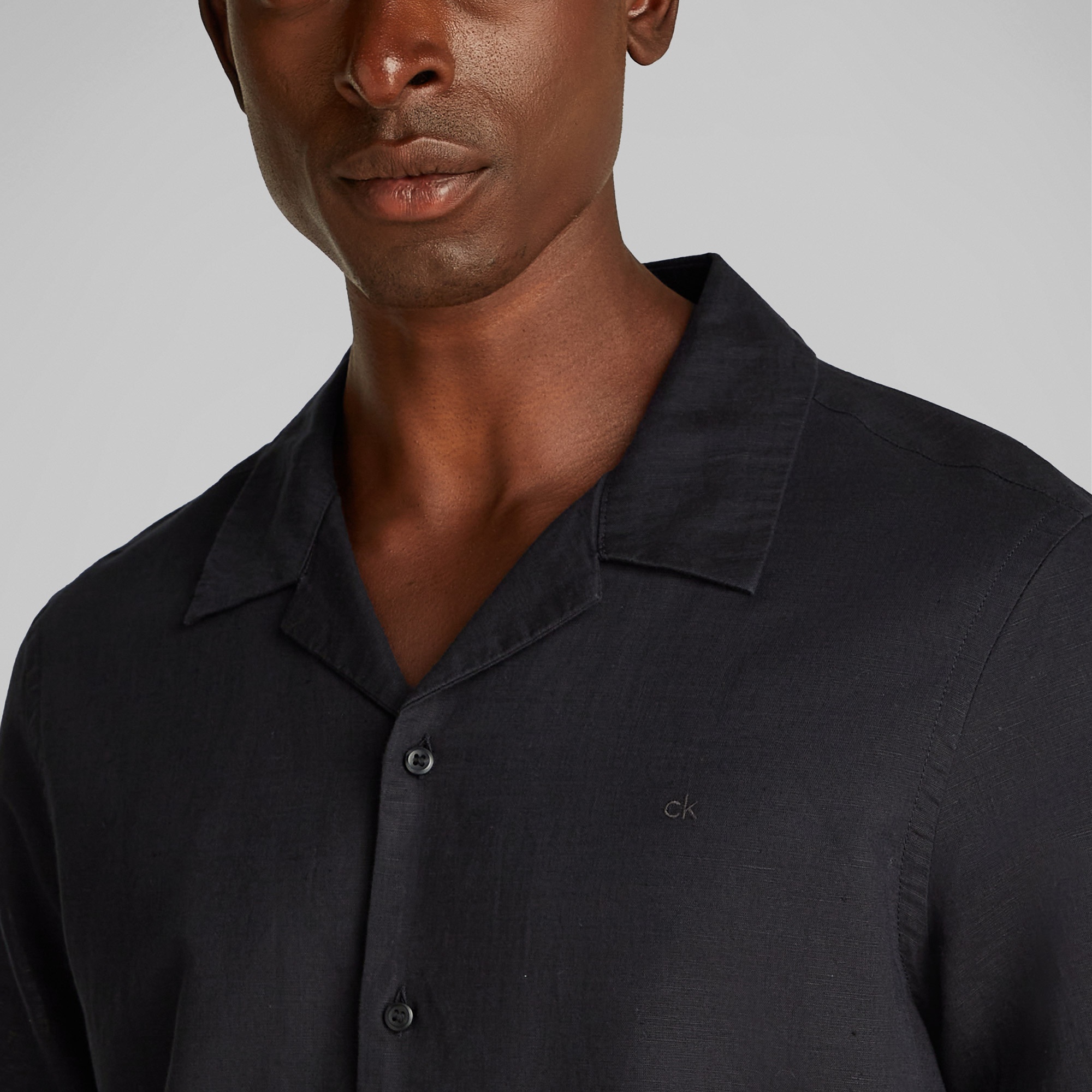 Calvin Klein Cuban Erkek Siyah Gömlek