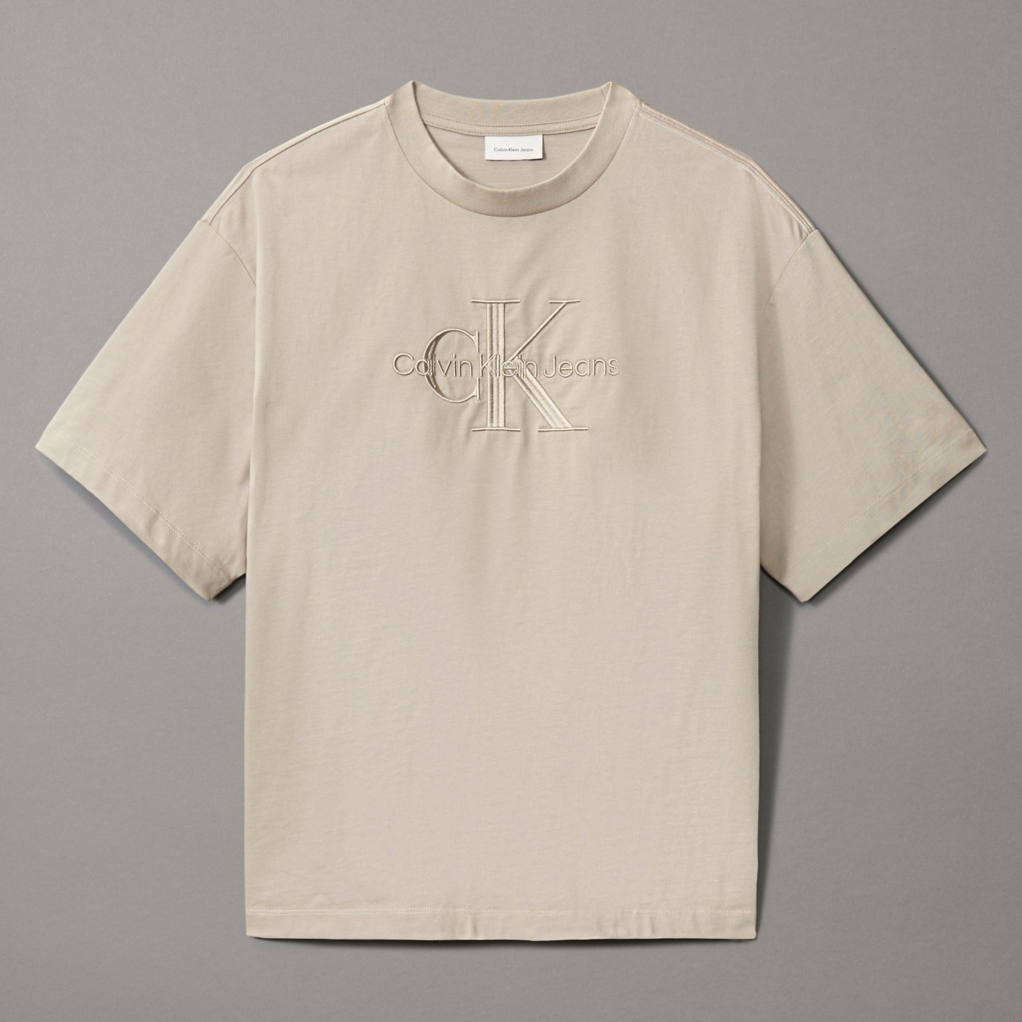Calvin Klein Low Erkek Bej T-Shirt