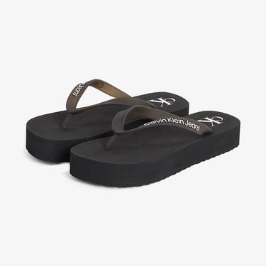  Calvin Klein Flatform Kadın Siyah Terlik