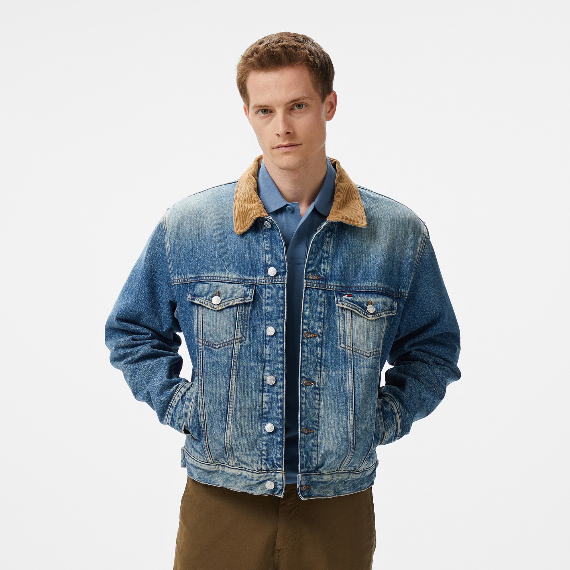 Tommy Hilfiger Erkek Mavi Mont