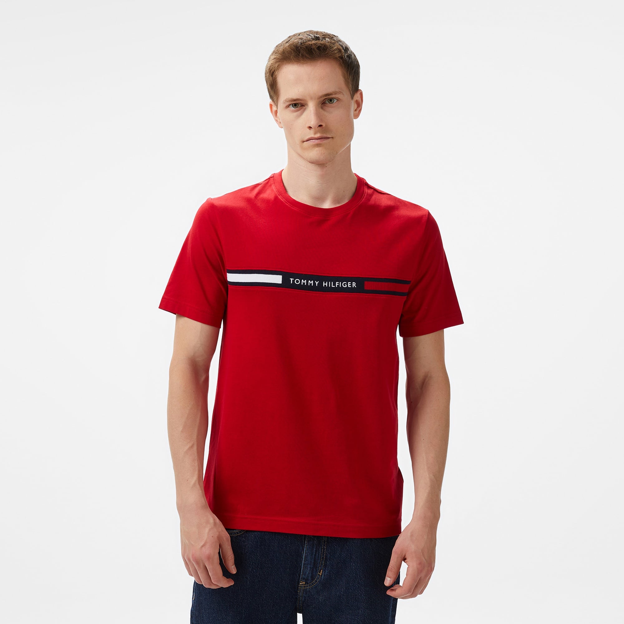 Tommy Hilfiger Brand Love Erkek Kırmızı T-Shirt