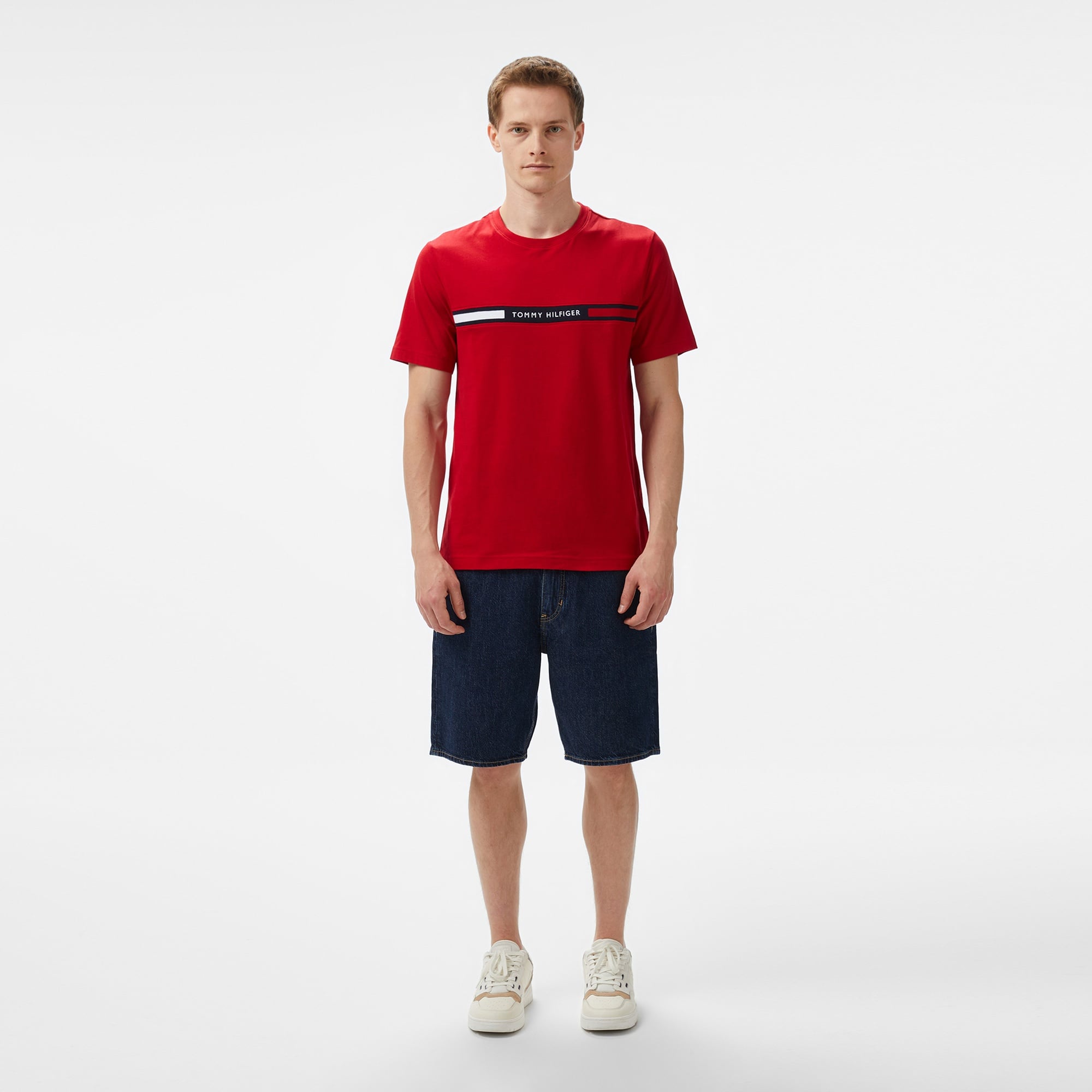 Tommy Hilfiger Brand Love Erkek Kırmızı T-Shirt