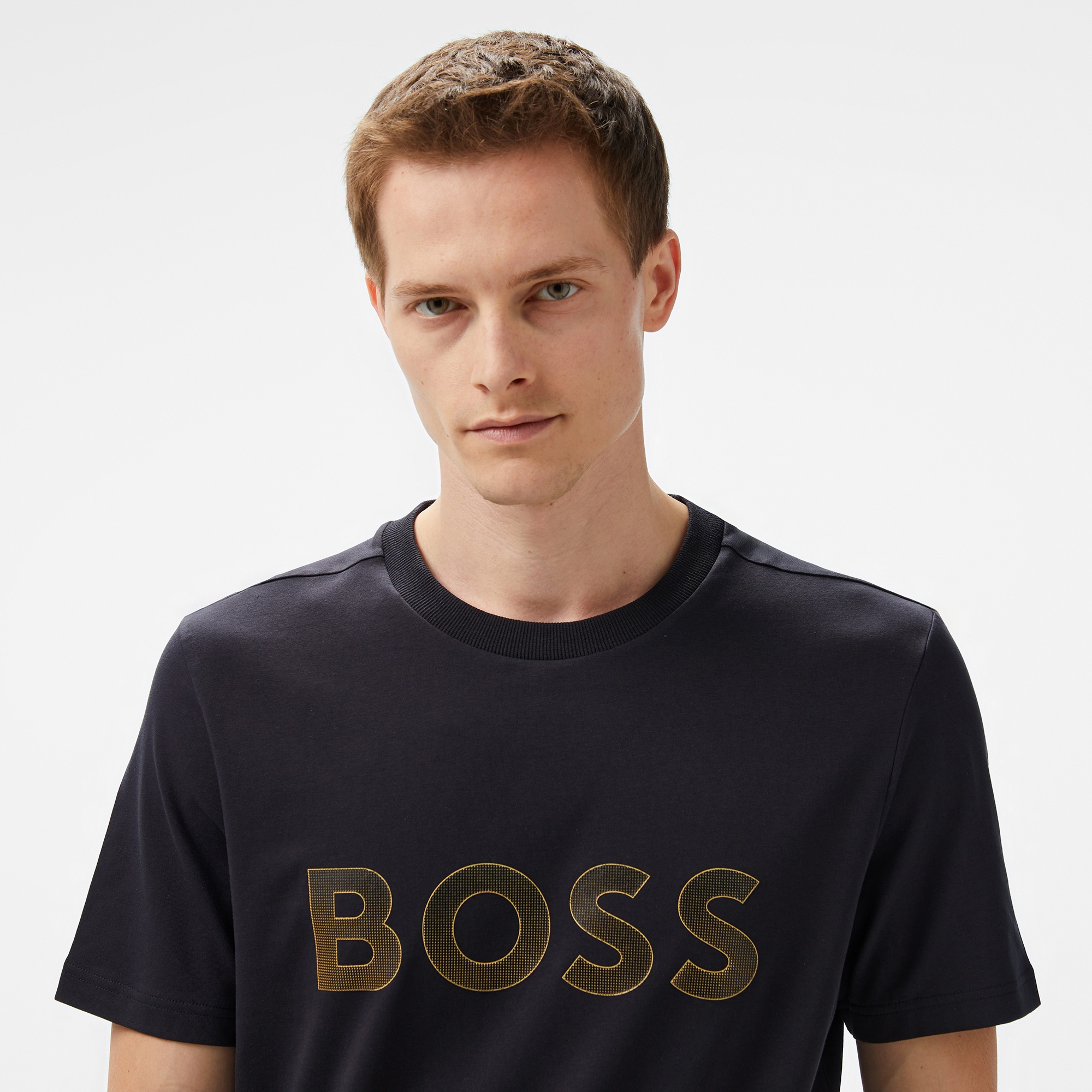 Boss Logo Erkek Lacivert T-Shirt