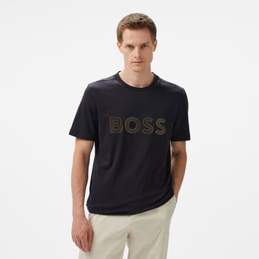  Boss Logo Erkek Lacivert T-Shirt