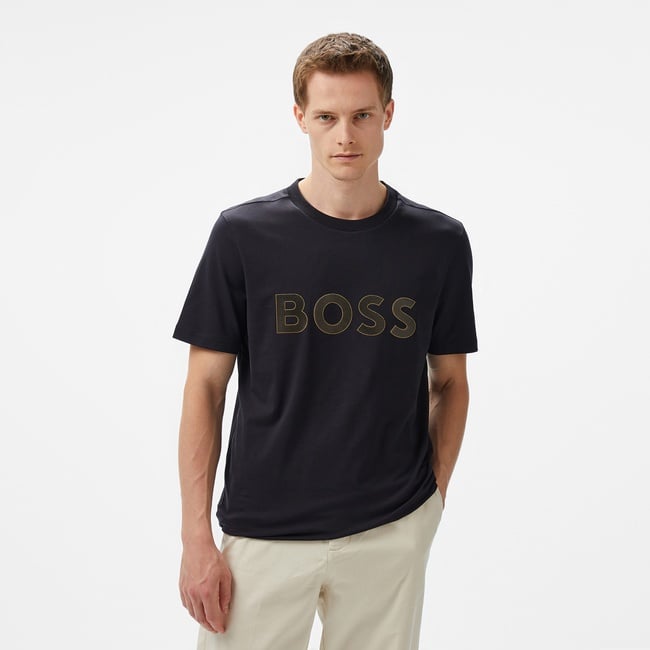  Boss Logo Erkek Lacivert T-Shirt