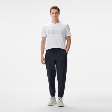  Boss Logo Erkek Beyaz T-Shirt