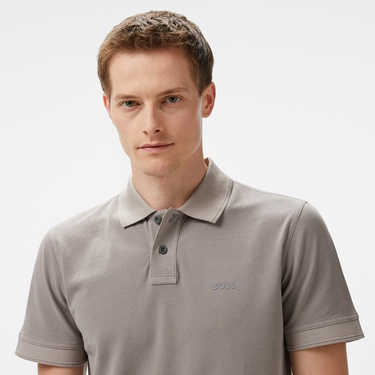  Boss Prime Erkek Gri Polo
