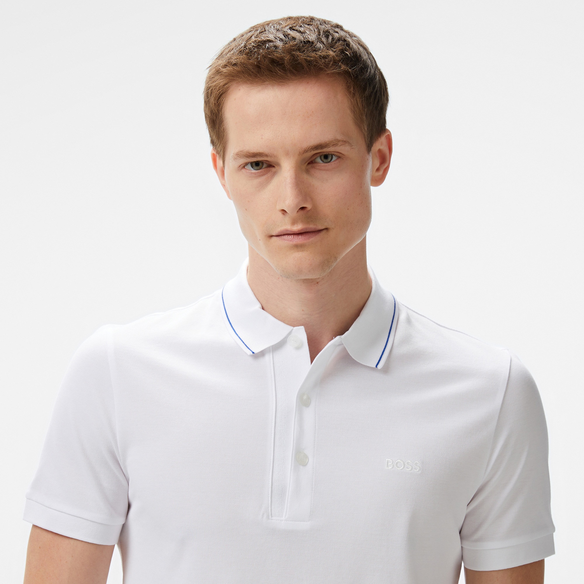 Boss Paule 4 Erkek Beyaz Polo