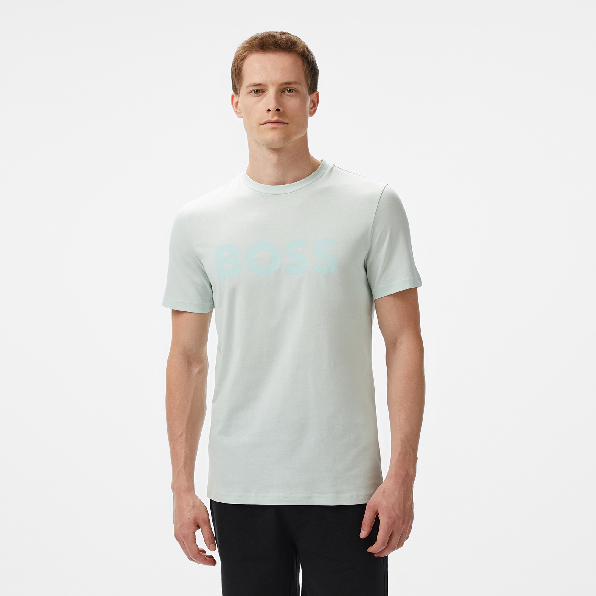 Boss Thinking Erkek Mavi T-Shirt