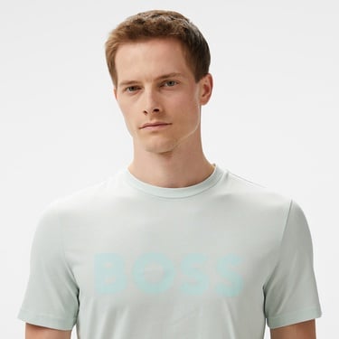  Boss Thinking Erkek Mavi T-Shirt