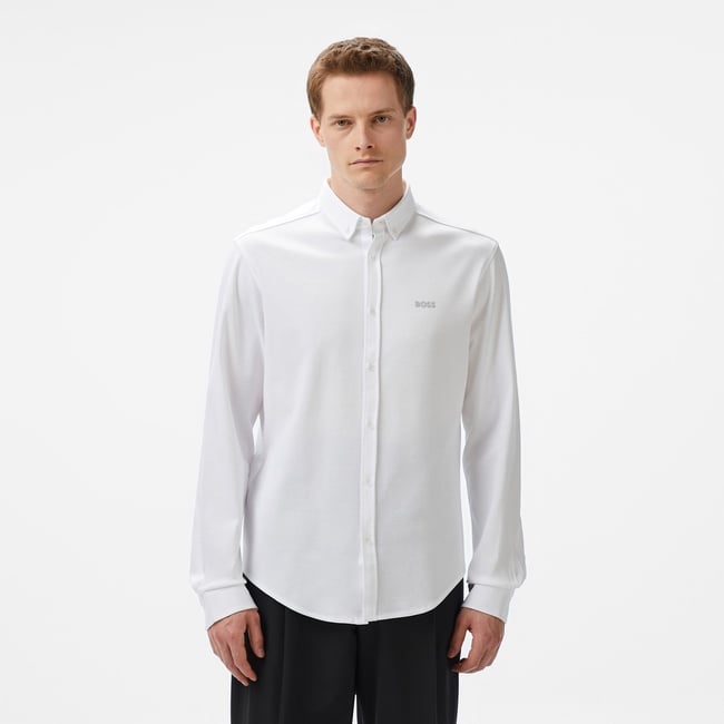  Boss Motion Erkek Beyaz Gömlek