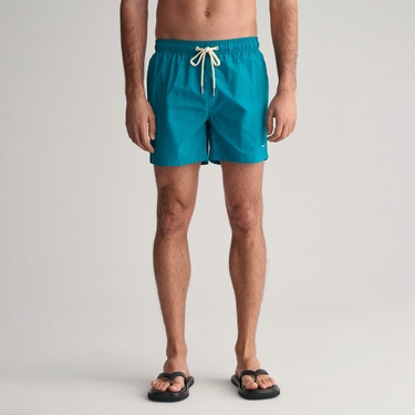  GANT Erkek Mavi Regular Fit Logolu Mayo Şort