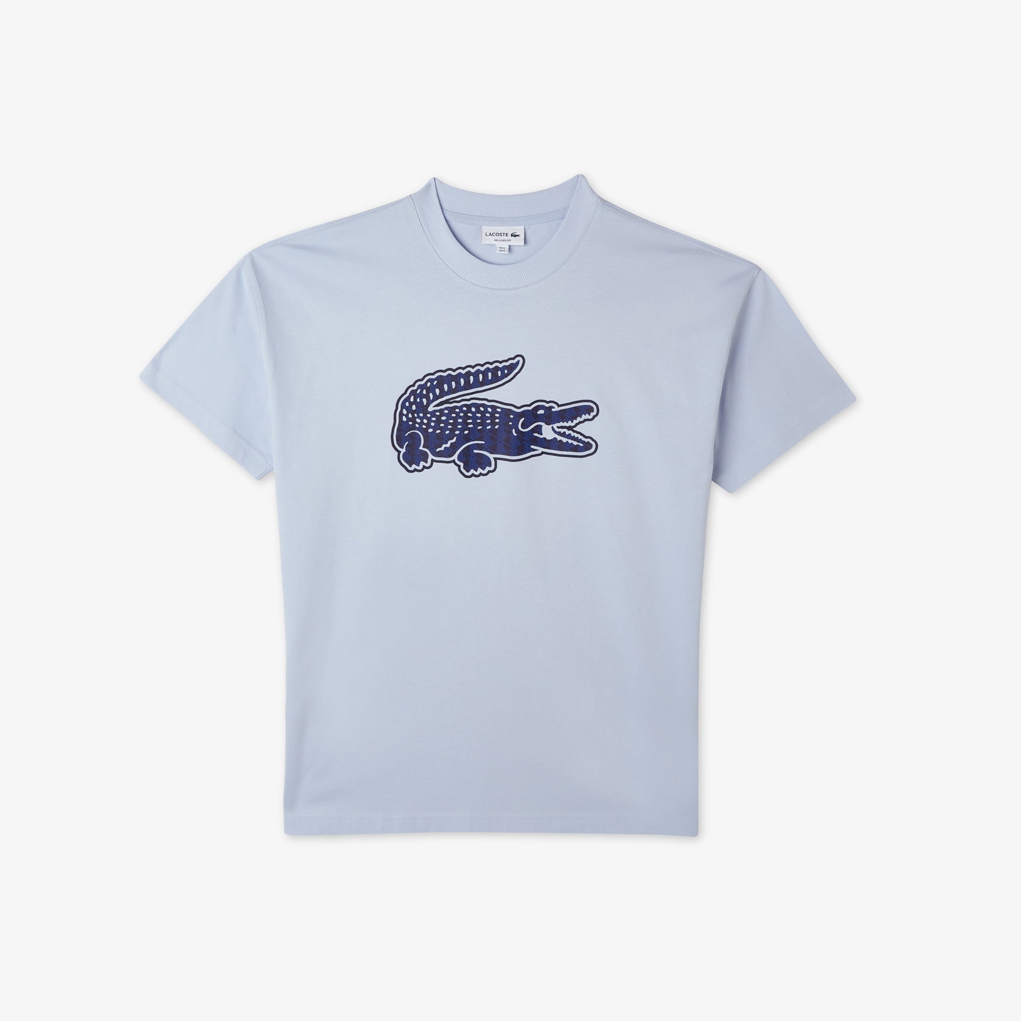 Erkek Relaxed Fit Bisiklet Yaka Baskılı Beyaz T-Shirt