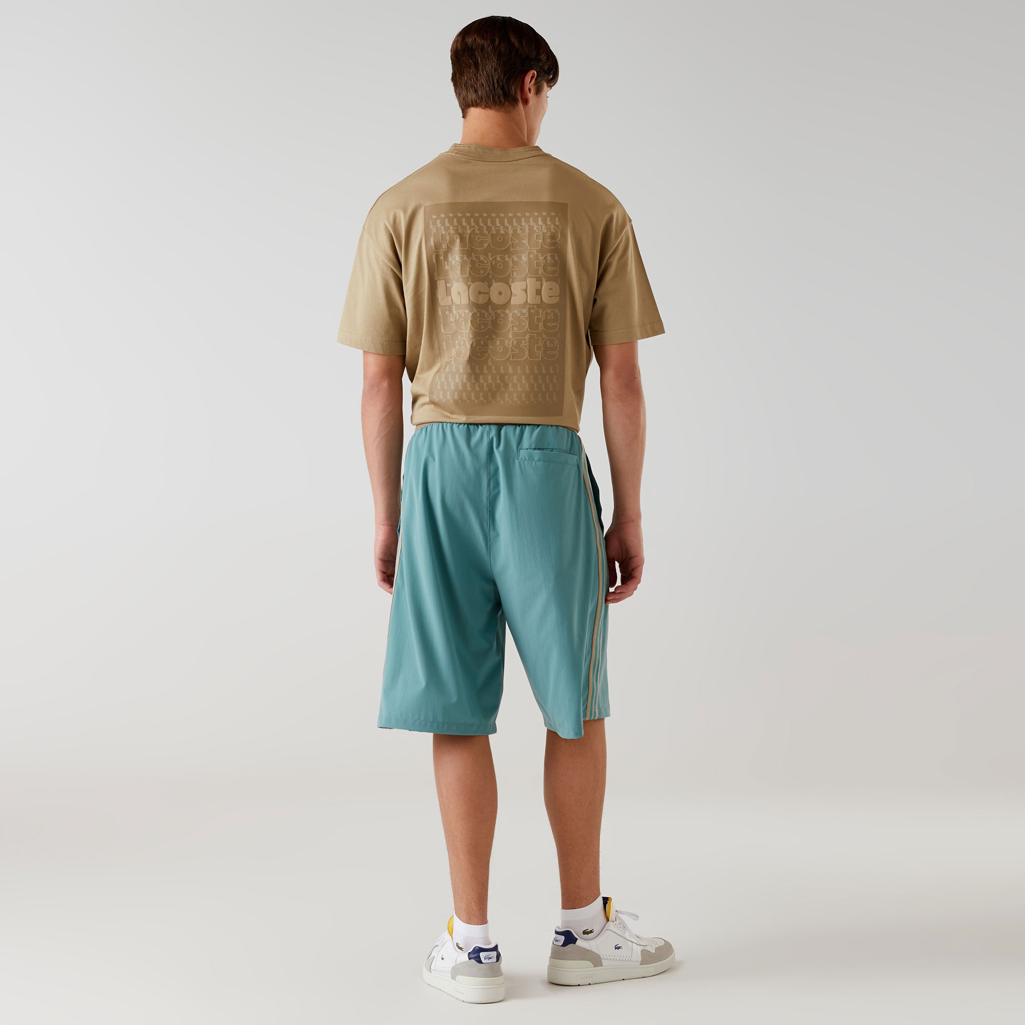 Lacoste x House of SuperStep Erkek Beyaz/Krem Şort