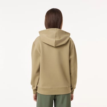 Lacoste Regular Fit Kapüşonlu Kadın Kahverengi Sweatshirt