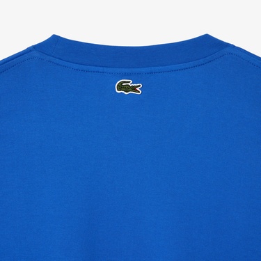  Lacoste Erkek Loose Fit Baskılı Mavi T-Shirt